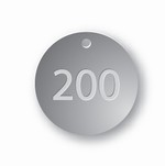 PRE-NUMBERED 0.75 INCH ALUMINUM TAGS  1-200 